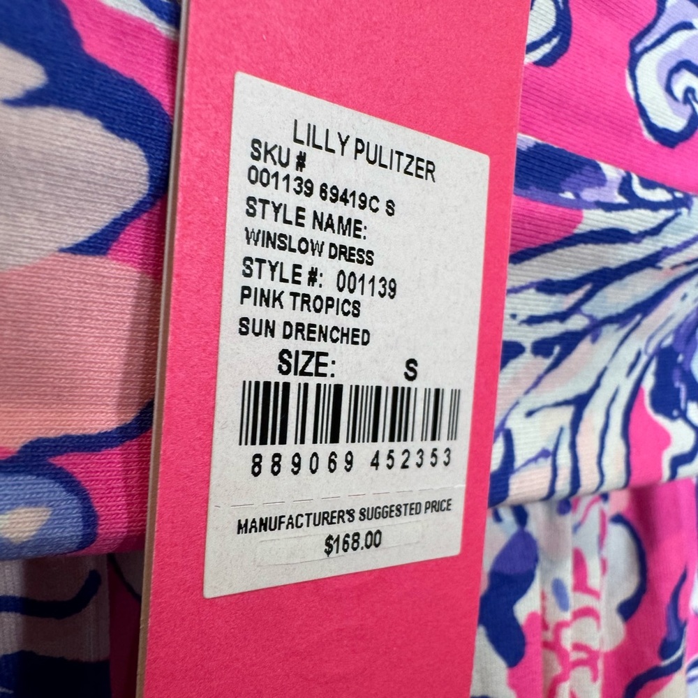 NWT Lilly Pulitzer Winslow Dress Pink Tropics Sun Drenched Size Small, S - Picture 4 of 13